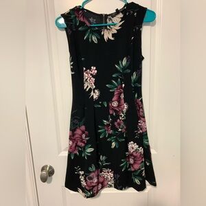 Floral Black Dress